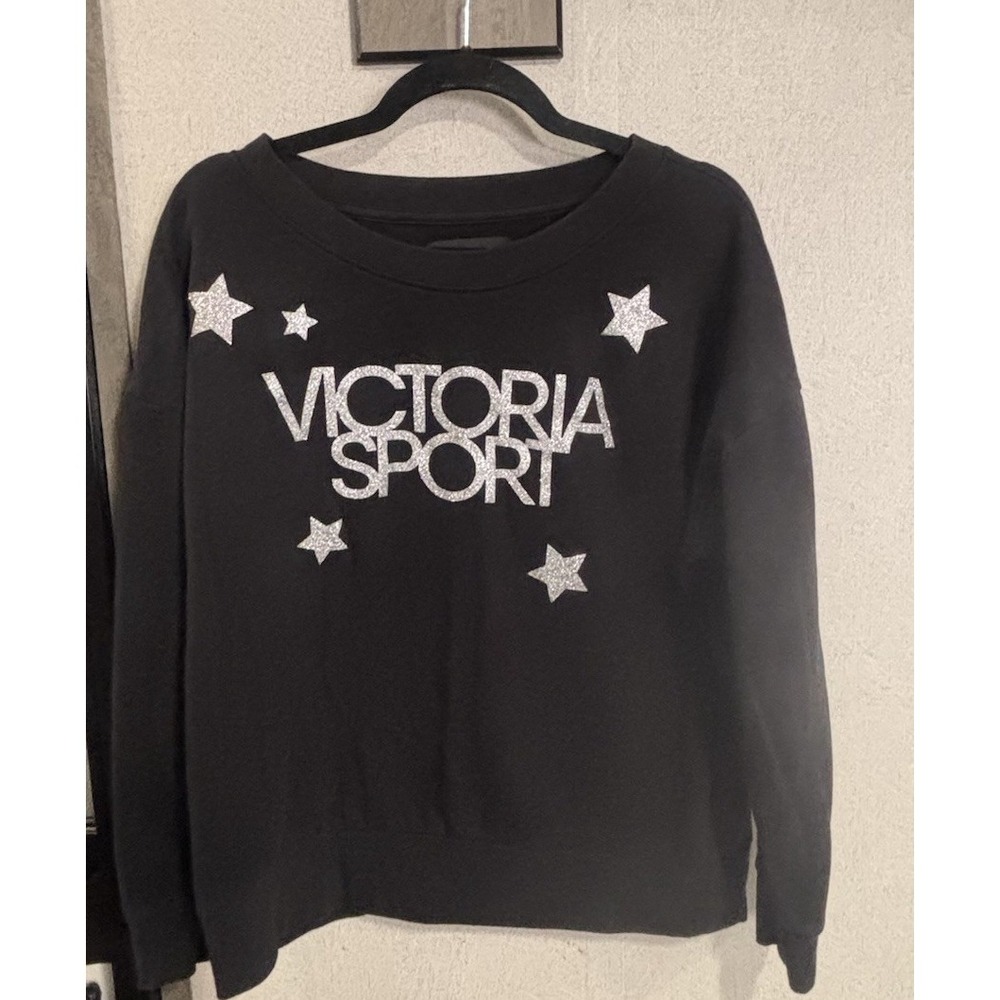 Victoria's Secret sweatshirt Pullover Black Size Medium black‎ Victoria Sport